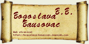 Bogoslava Bausovac vizit kartica